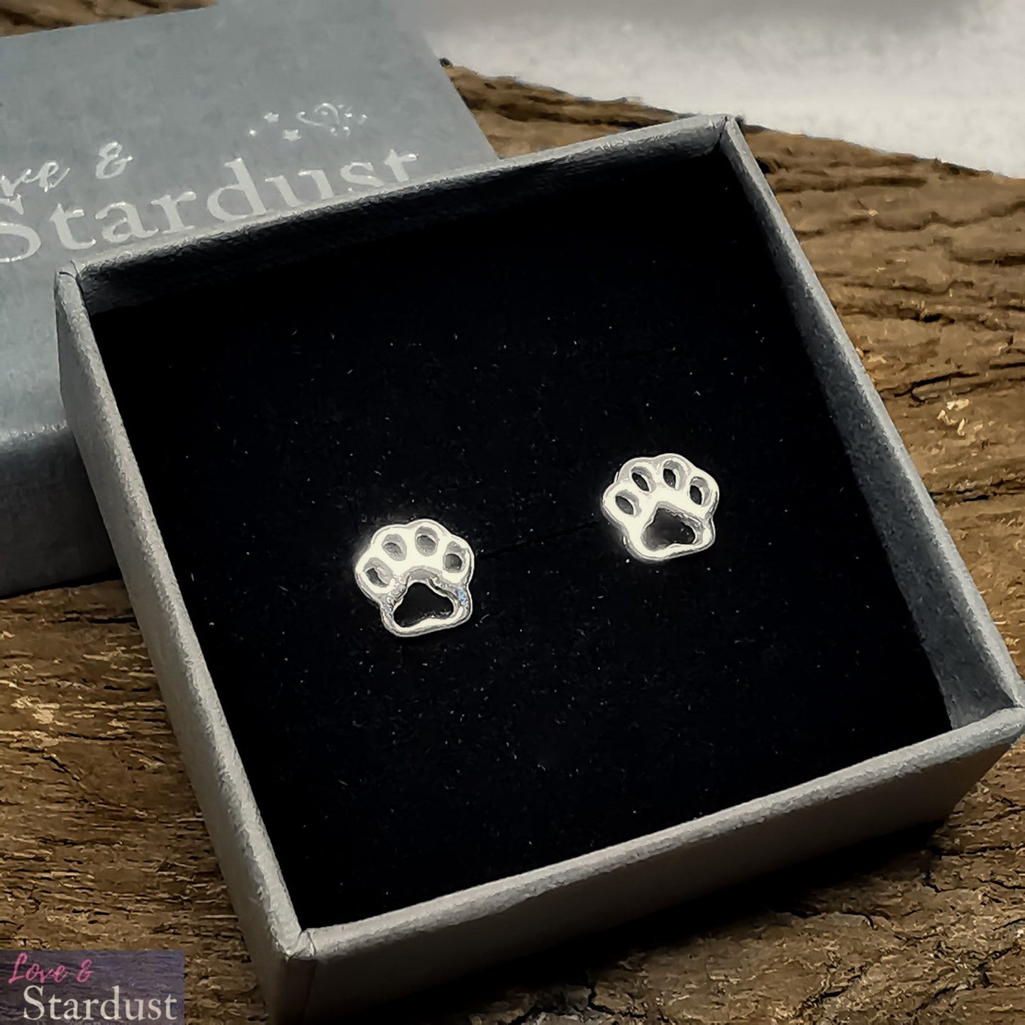 OPEN PAWPRINT Sterling Silver Earrings