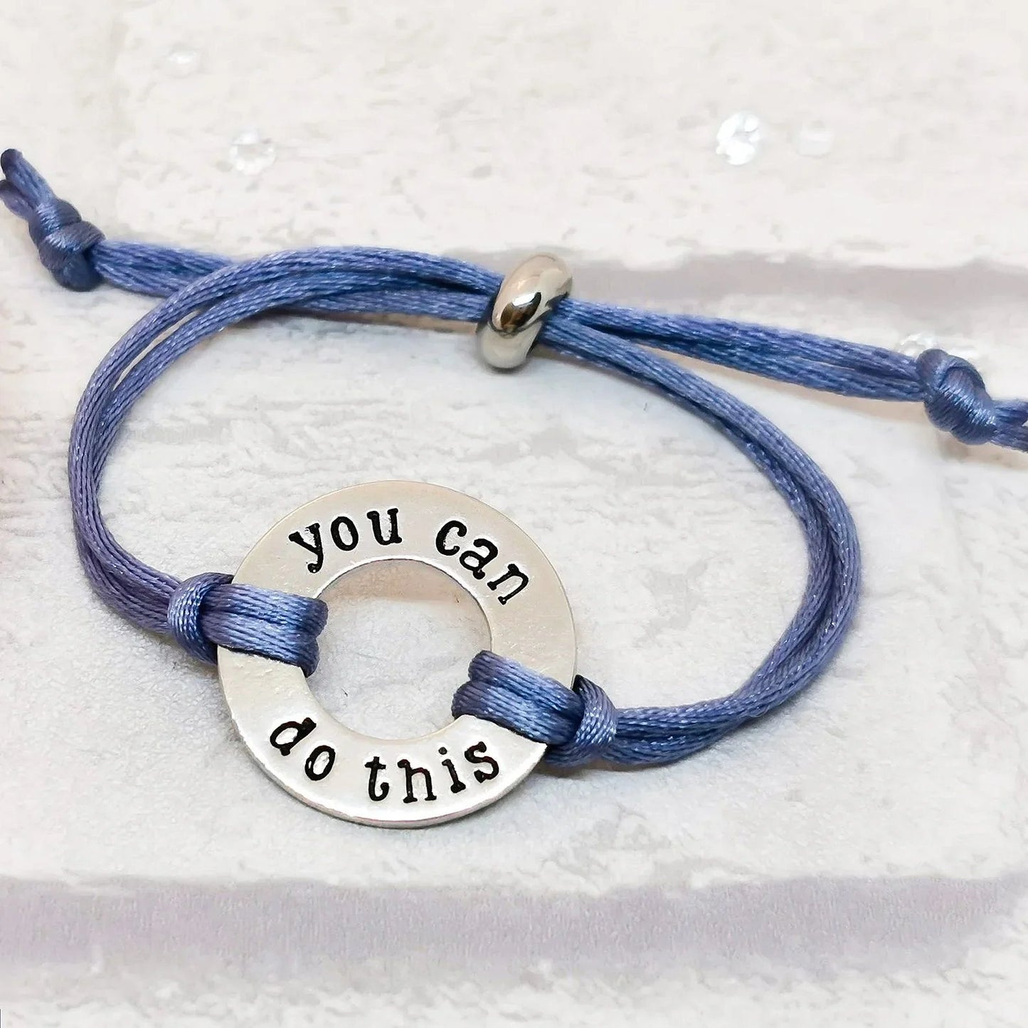 YOU CAN DO THIS Pewter Slider Bracelet