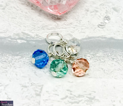 TWIN ANGEL BABIES Heart Keyring