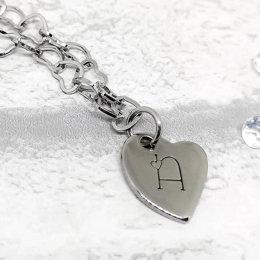 INITIAL Heart Link Bracelet