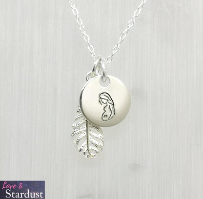 PREGNANCY LOSS Sterling Silver Necklace (optional Feather)