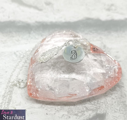 PREGNANCY LOSS Sterling Silver Necklace (optional Feather)