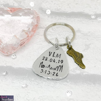 LONDON MARATHON RACE TIME Personalised Keyring