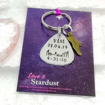 LONDON MARATHON RACE TIME Personalised Keyring