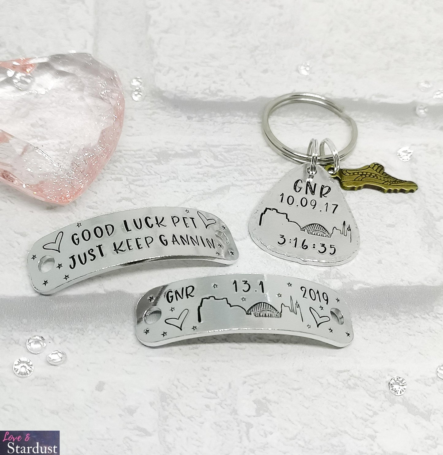 GREAT NORTH RUN RACE TIME Personalised Keyring