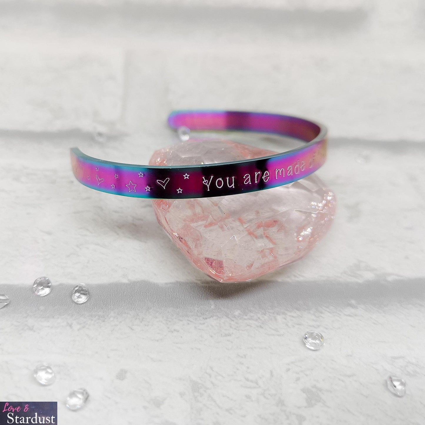 YOU ARE MADE OF LOVE & STARDUST Cuff Bracelet