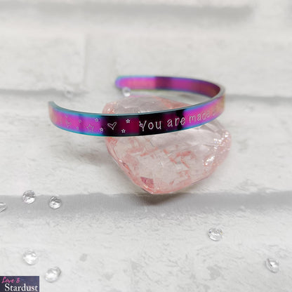 YOU ARE MADE OF LOVE & STARDUST Cuff Bracelet