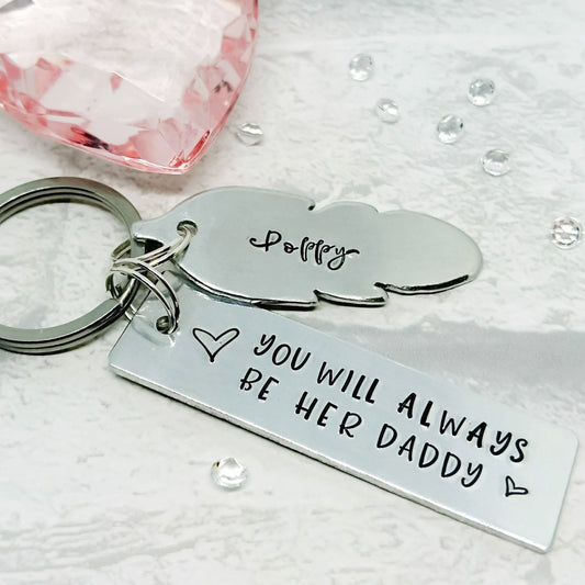 YOU WILL ALWAYS BE Personalised Keyring for Baby's Daddy