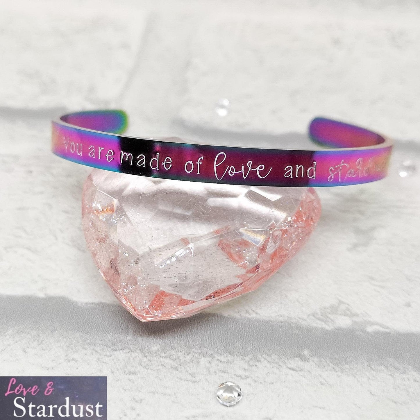 YOU ARE MADE OF LOVE & STARDUST Cuff Bracelet