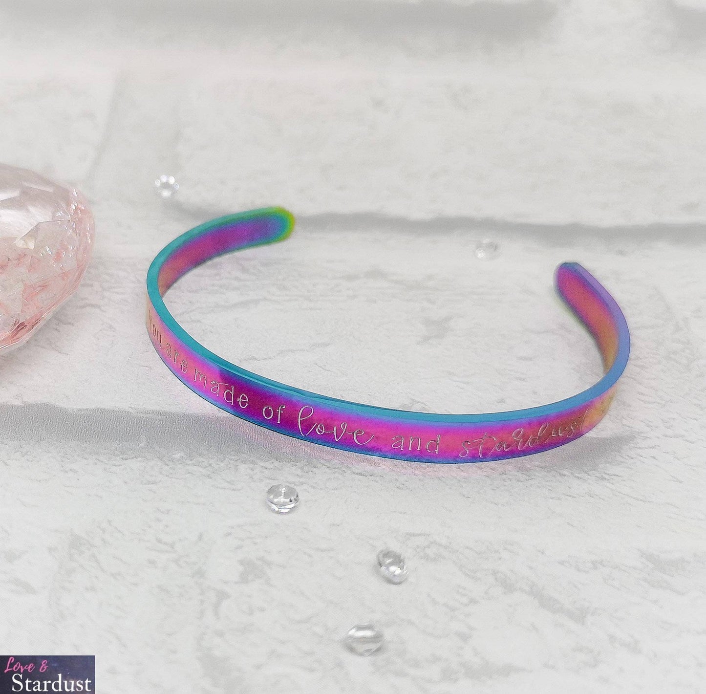 YOU ARE MADE OF LOVE & STARDUST Cuff Bracelet