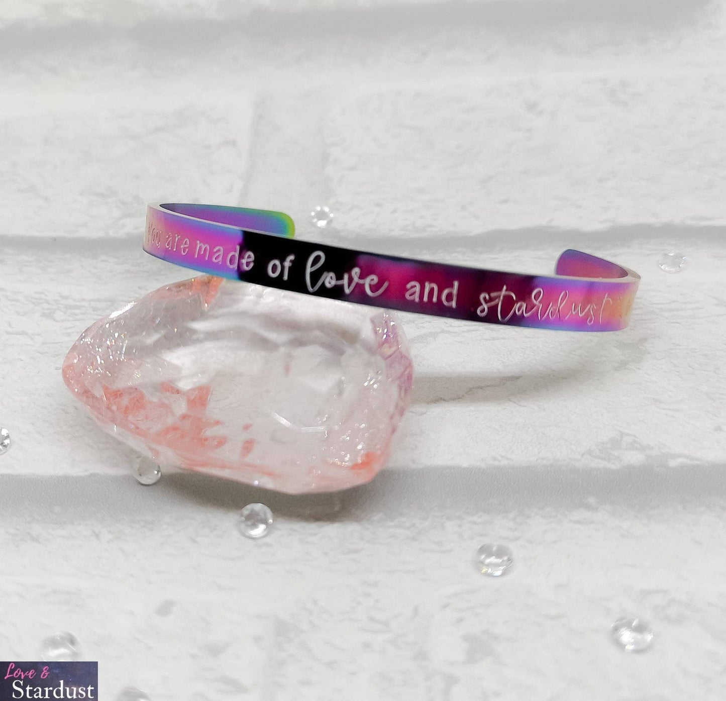 YOU ARE MADE OF LOVE & STARDUST Cuff Bracelet