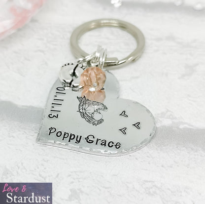 ANGEL BABY Heart Keyring