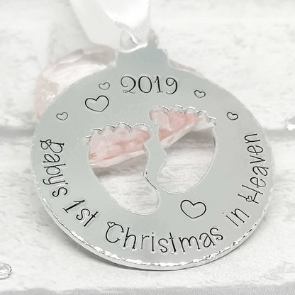 BABY'S 1st CHRISTMAS IN HEAVEN Tree Decoration