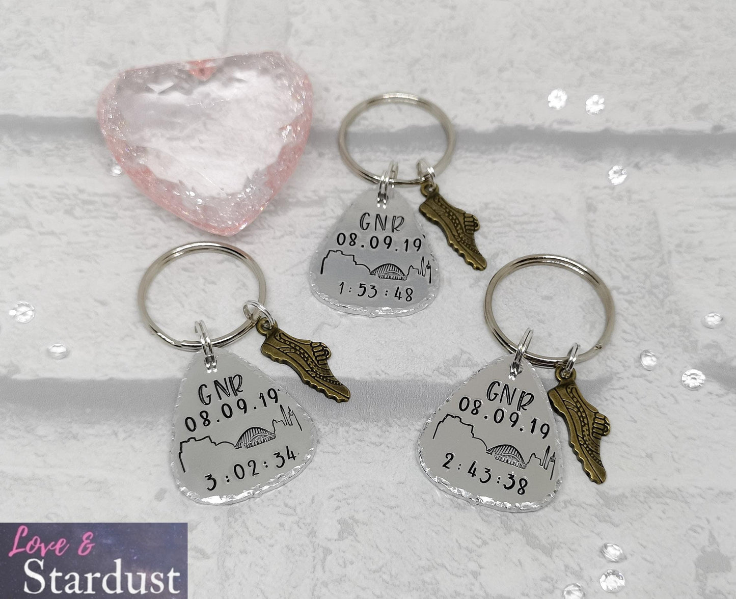 GREAT NORTH RUN RACE TIME Personalised Keyring