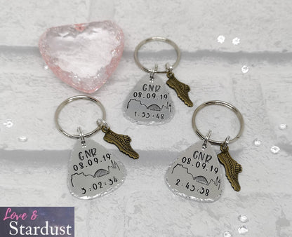 GREAT NORTH RUN RACE TIME Personalised Keyring