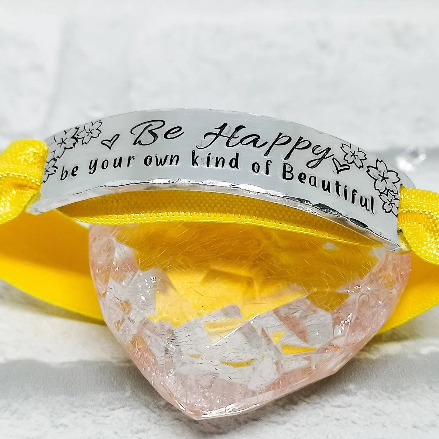BE HAPPY Comfort Fit Affirmation Bracelet