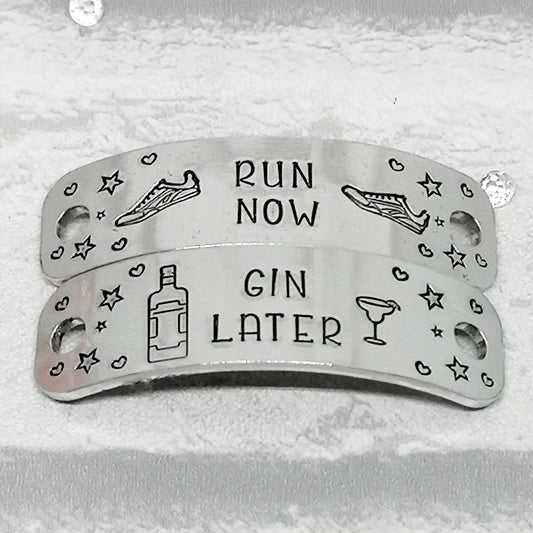 RUN NOW GIN LATER Trainer Tags