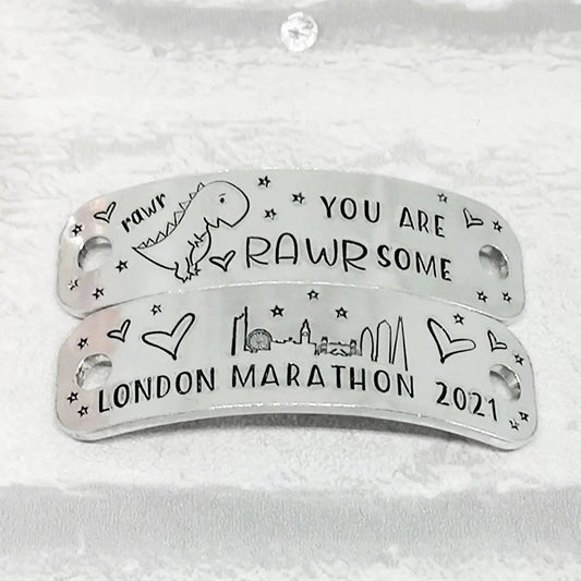 YOU ARE RAWRSOME London Skyline Trainer Tags