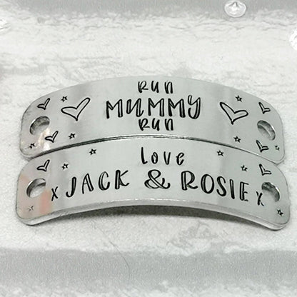 RUN MUMMY RUN Personalised Trainer Tags