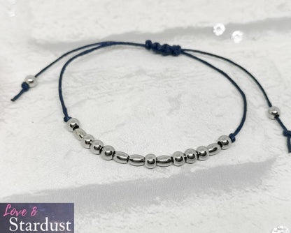 RUNNER Morse Code Bracelet