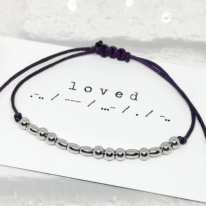 LOVED Morse Code Bracelet