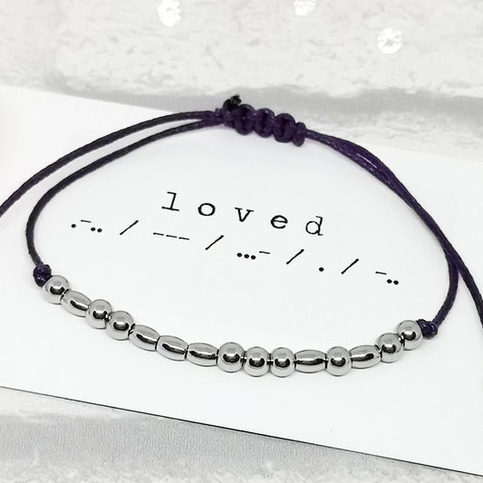 LOVED Morse Code Bracelet