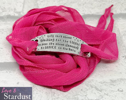 DANCE IN THE RAIN Silk Wrap Bracelet