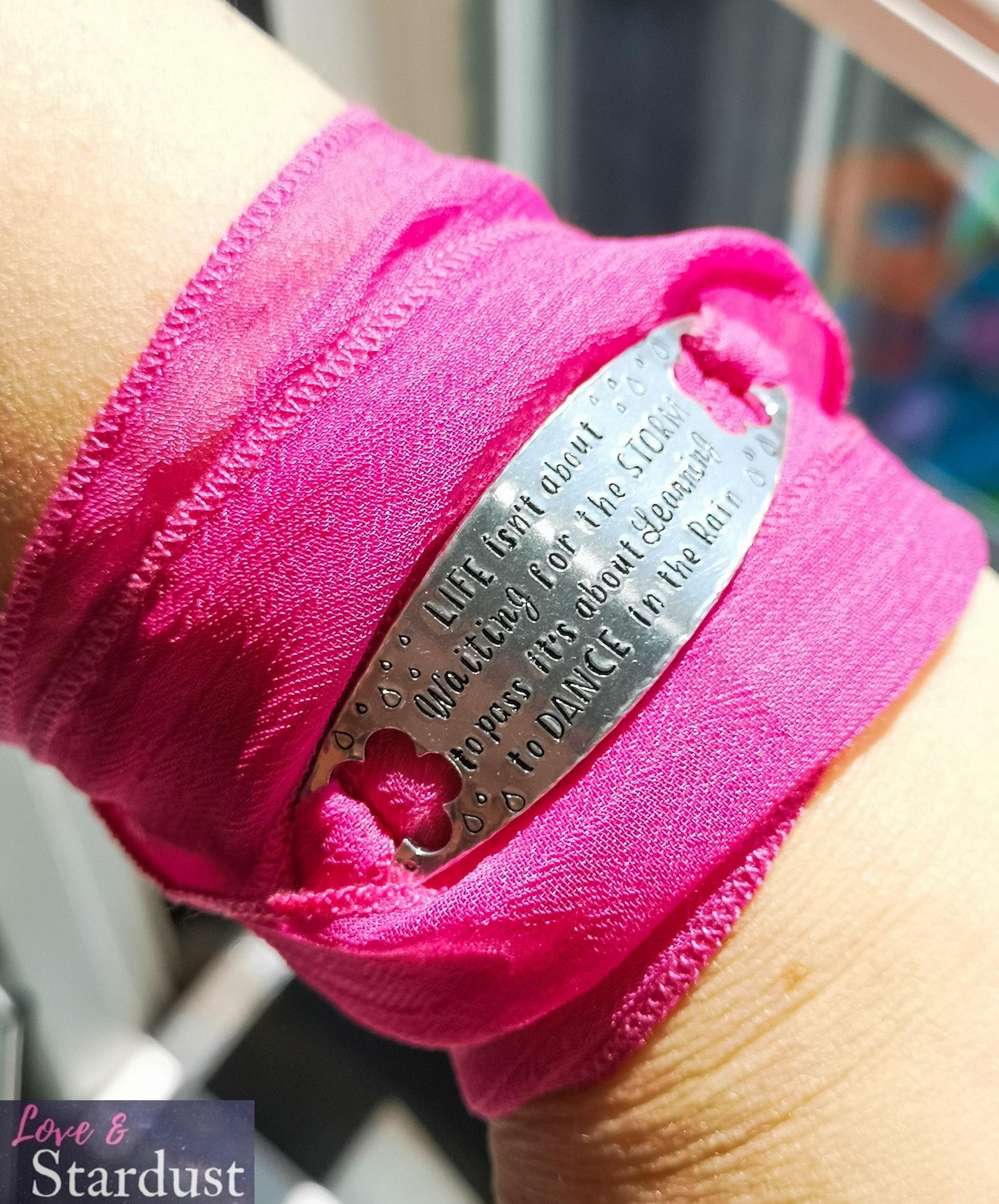 DANCE IN THE RAIN Silk Wrap Bracelet