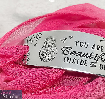 YOU ARE BEAUTIFUL INSIDE & OUT Silk Wrap Bracelet