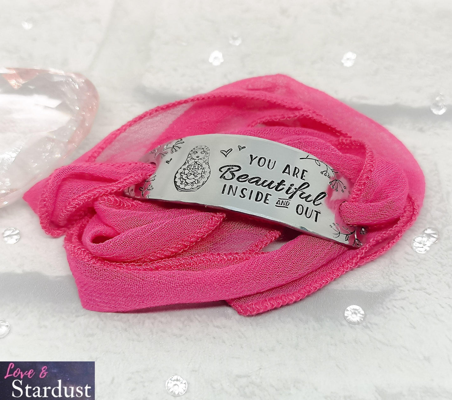 YOU ARE BEAUTIFUL INSIDE & OUT Silk Wrap Bracelet