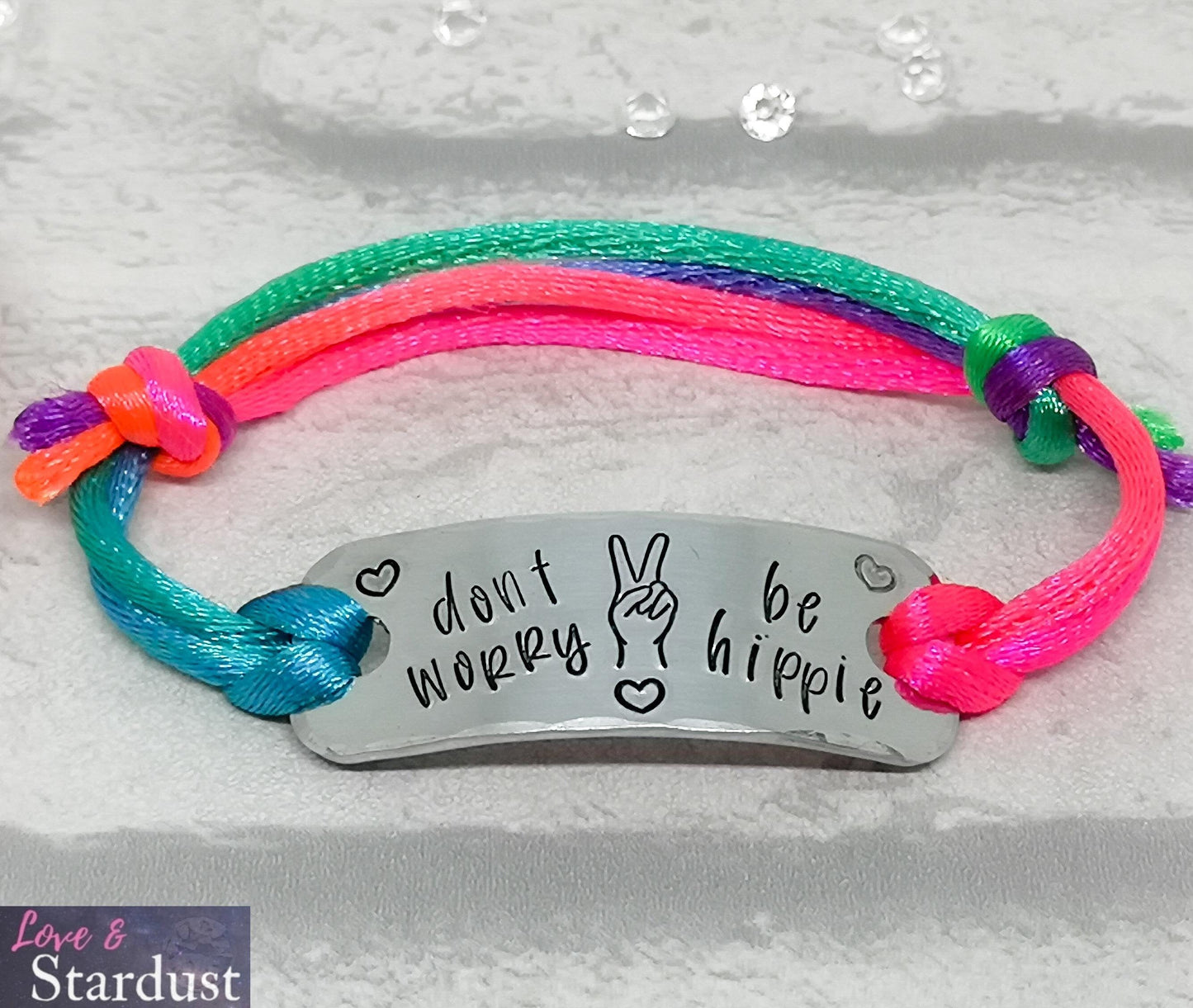 DON'T WORRY BE HIPPIE Adjustable Bracelet