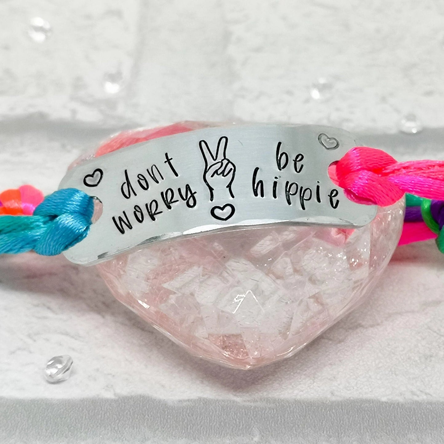 DON'T WORRY BE HIPPIE Adjustable Bracelet