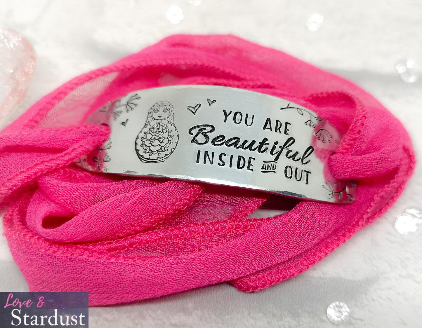 YOU ARE BEAUTIFUL INSIDE & OUT Silk Wrap Bracelet