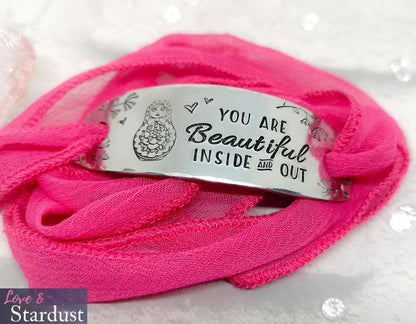 YOU ARE BEAUTIFUL INSIDE & OUT Silk Wrap Bracelet