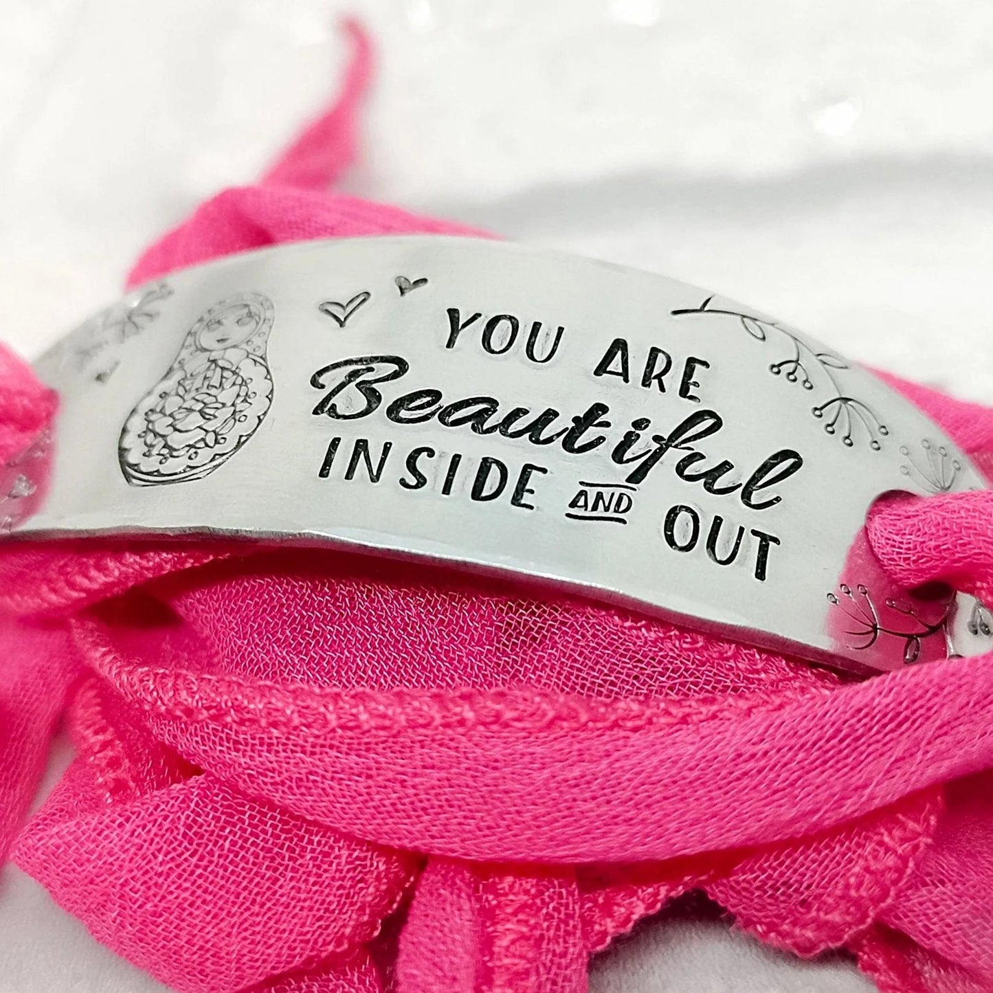 YOU ARE BEAUTIFUL INSIDE & OUT Silk Wrap Bracelet