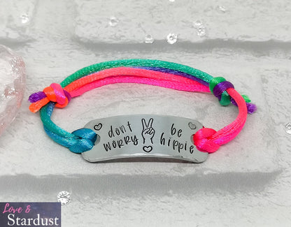 DON'T WORRY BE HIPPIE Adjustable Bracelet