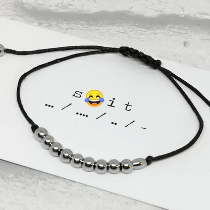 SHIT Morse Code Bracelet