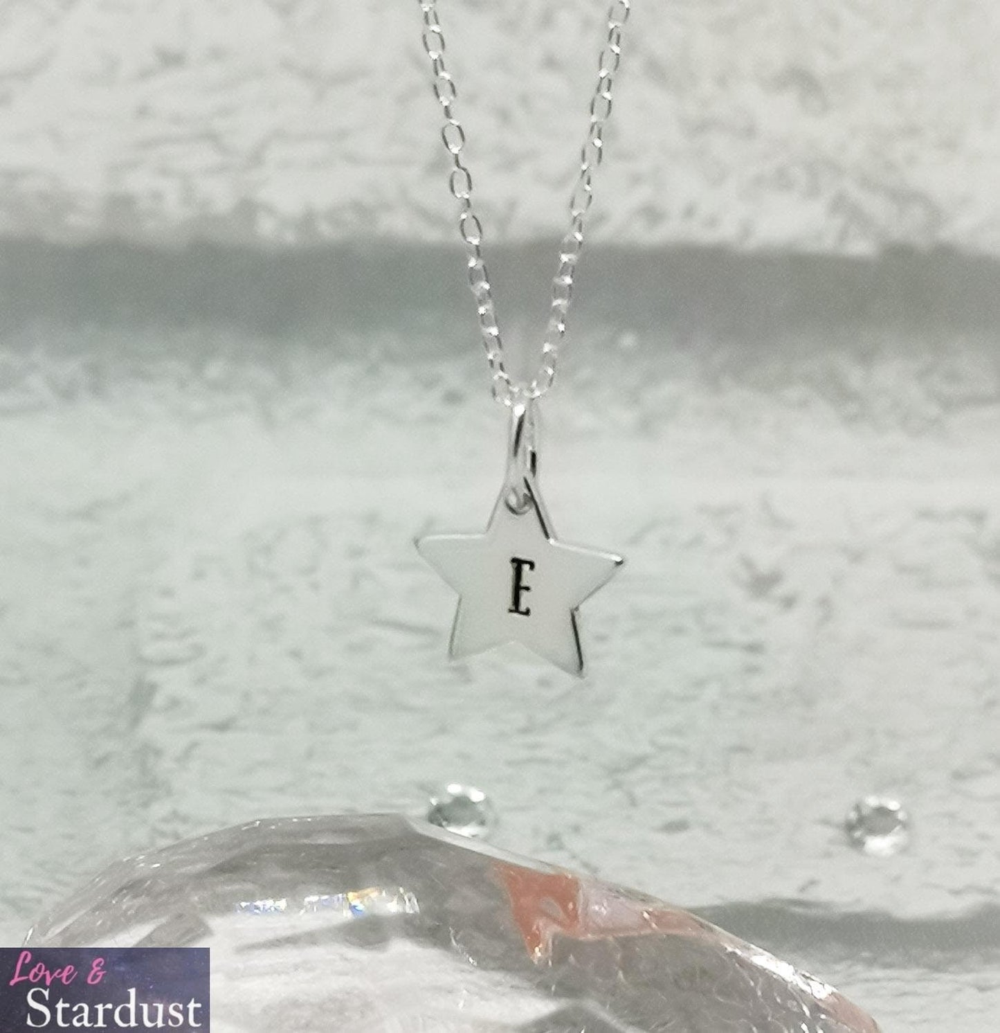 STAR INITIAL Sterling Silver Necklace