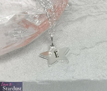 STAR INITIAL Sterling Silver Necklace