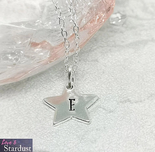 STAR INITIAL Sterling Silver Necklace