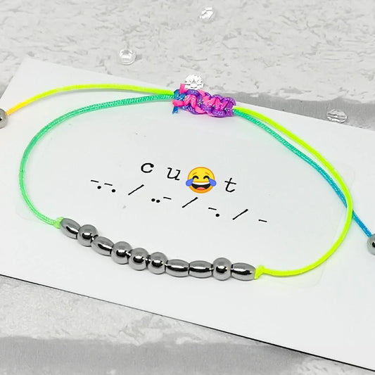 CUNT Morse Code Bracelet