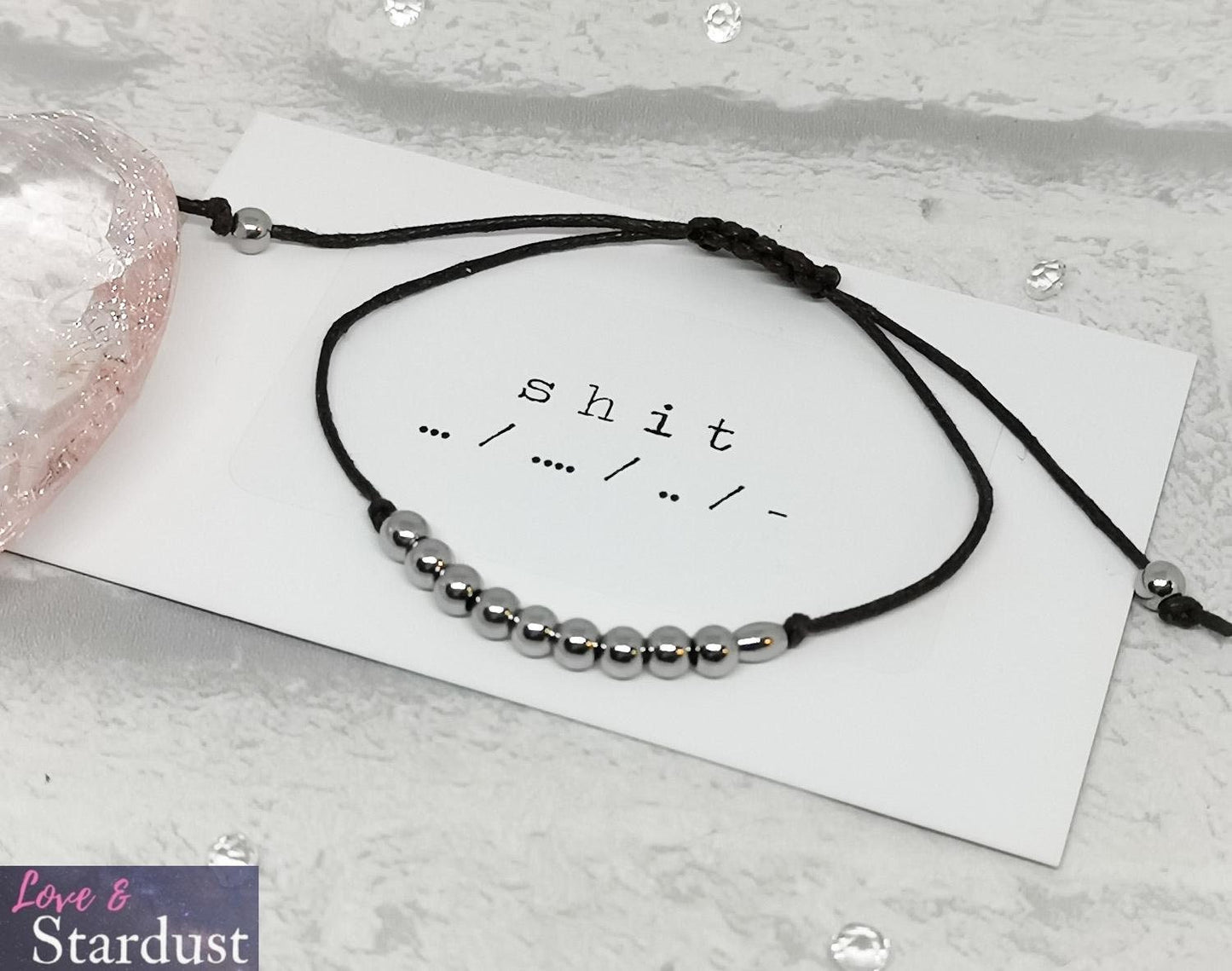 SHIT Morse Code Bracelet