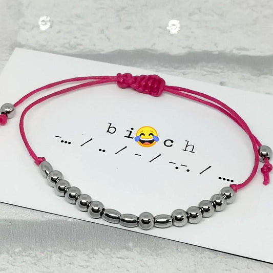 BITCH Morse Code Bracelet