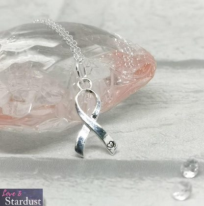 AWARENESS RIBBON Sterling Silver Necklace