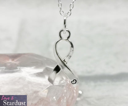 AWARENESS RIBBON Sterling Silver Necklace