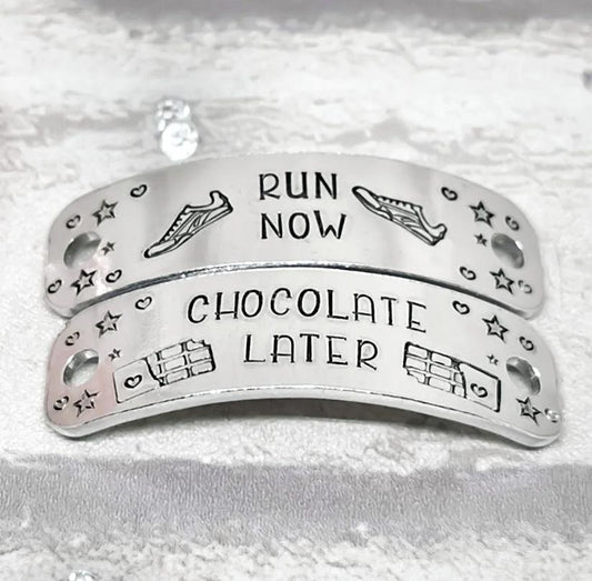 RUN NOW CHOCOLATE LATER Trainer Tags