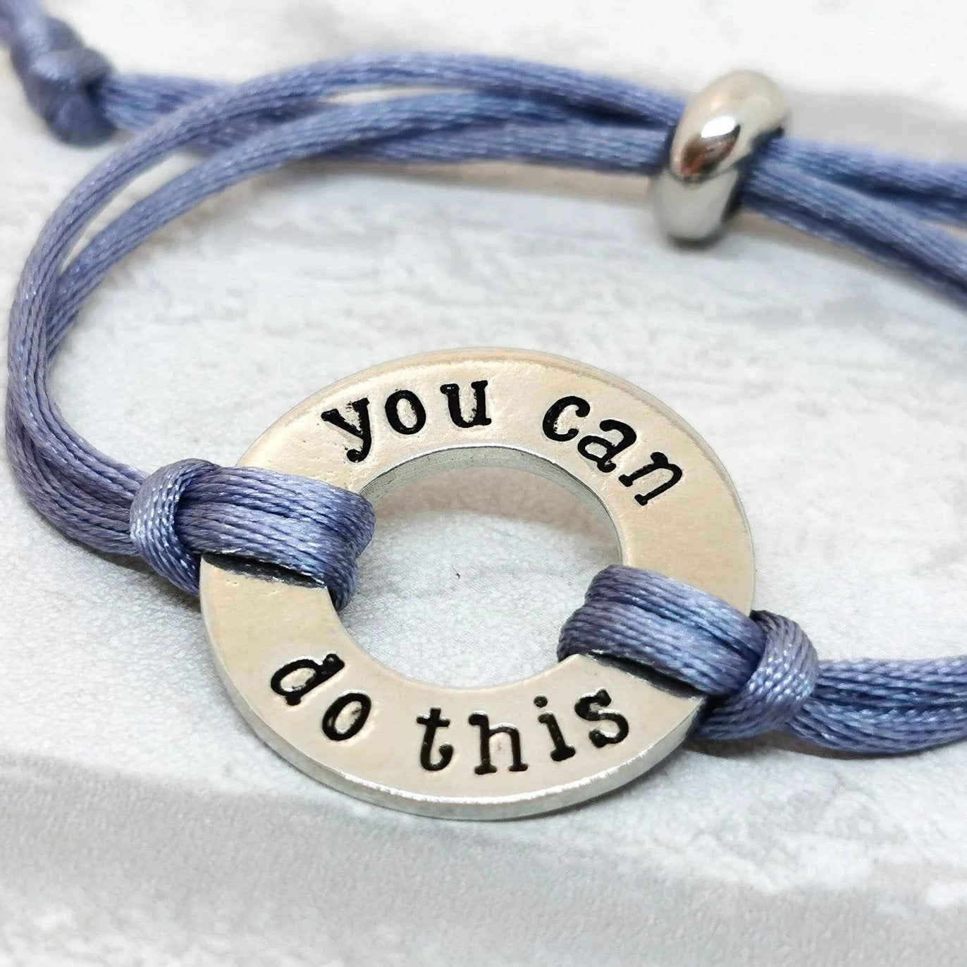 YOU CAN DO THIS Pewter Slider Bracelet