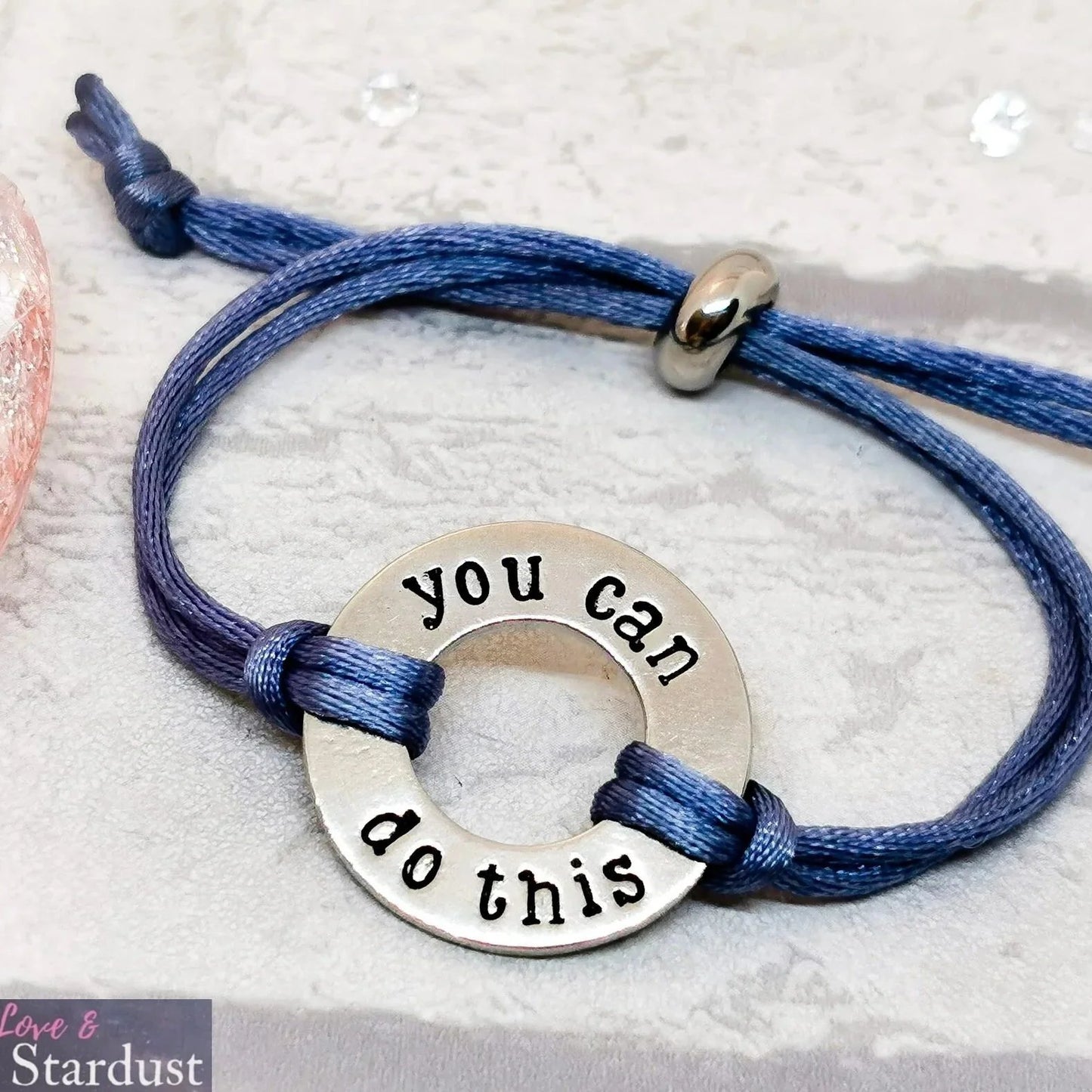YOU CAN DO THIS Pewter Slider Bracelet