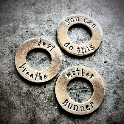 JUST BREATHE Pewter Slider Bracelet