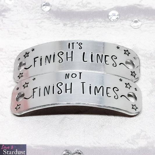 IT'S FINISH LINES, NOT FINISH TIMES Trainer Tags